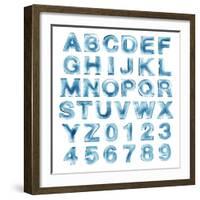 Ice Alphabet-lenta-Framed Art Print