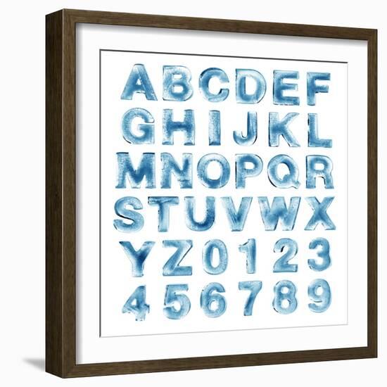 Ice Alphabet-lenta-Framed Art Print