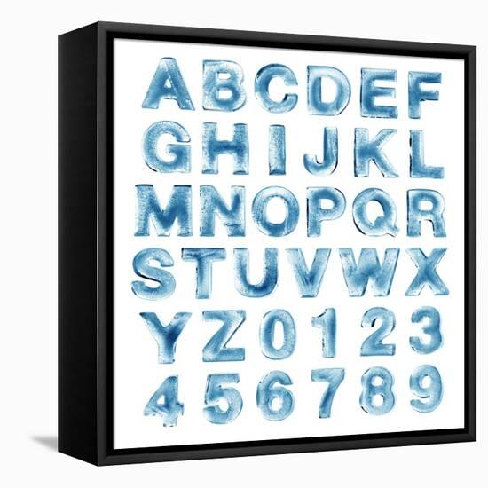 Ice Alphabet-lenta-Framed Stretched Canvas