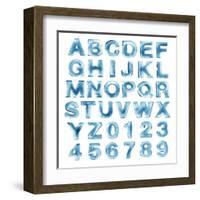 Ice Alphabet-lenta-Framed Art Print