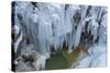 Ice and Snow in Uncompahgre River Gorge, Ouray, Colorado-Howie Garber-Stretched Canvas