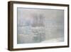 Ice at Bennecourt, 1898-Claude Monet-Framed Giclee Print