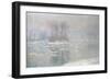 Ice at Bennecourt, 1898-Claude Monet-Framed Giclee Print