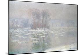 Ice at Bennecourt, 1898-Claude Monet-Mounted Giclee Print