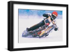 Ice Biker-null-Framed Art Print