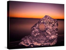 Ice Block in Front of Dramatic Sky-Utterström Photography-Stretched Canvas