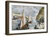 Ice Boat Race on the Hudson River, 19th Century-Currier & Ives-Framed Giclee Print