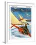 "Ice Boating," Country Gentleman Cover, February 1, 1929-Anton Otto Fischer-Framed Giclee Print