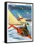 "Ice Boating," Country Gentleman Cover, February 1, 1929-Anton Otto Fischer-Framed Stretched Canvas