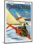 "Ice Boating," Country Gentleman Cover, February 1, 1929-Anton Otto Fischer-Mounted Giclee Print