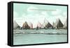 Ice Boating, Lake Winnebago-null-Framed Stretched Canvas