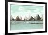 Ice Boating, Lake Winnebago-null-Framed Art Print