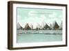 Ice Boating, Lake Winnebago-null-Framed Art Print