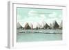 Ice Boating, Lake Winnebago-null-Framed Art Print