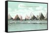 Ice Boating, Lake Winnebago-null-Framed Stretched Canvas