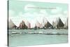 Ice Boating, Lake Winnebago-null-Stretched Canvas