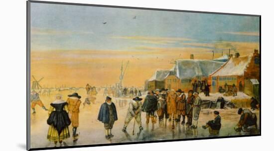 Ice Bowling-Hendrick Avercamp-Mounted Collectable Print