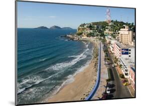 Ice Box Hill (Cerro de la Neveria) and the Olas Altas Beach, Mazatlan, Mexico-Charles Sleicher-Mounted Photographic Print