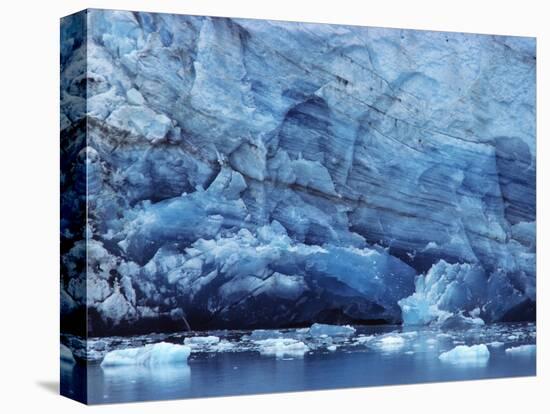 Ice Breaking off Glacier-Mick Roessler-Stretched Canvas