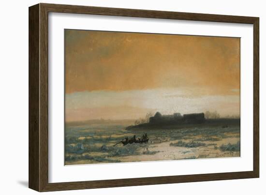 Ice Breaking Up, 1889-Albert Bierstadt-Framed Giclee Print