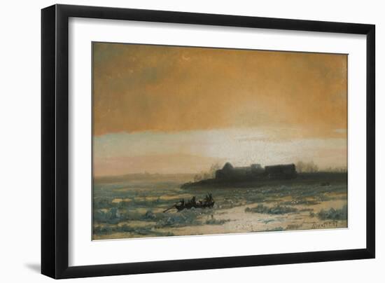 Ice Breaking Up, 1889-Albert Bierstadt-Framed Giclee Print