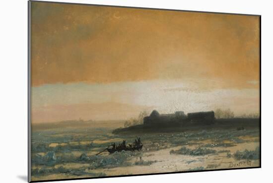 Ice Breaking Up, 1889-Albert Bierstadt-Mounted Giclee Print