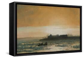 Ice Breaking Up, 1889-Albert Bierstadt-Framed Stretched Canvas