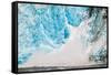 Ice calving off the Holgate Glacier, Kenai Fjords National Park, Seward, Alaska-Mark A Johnson-Framed Stretched Canvas