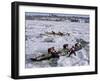 Ice Canoe Races on the St. Lawrence River During Winter Carnival, Quebec, Canada-Alison Wright-Framed Photographic Print