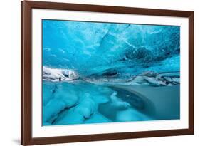 Ice cave below the Breidamerkurjokull Glacier, Iceland-David Noton-Framed Photographic Print