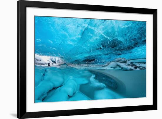 Ice cave below the Breidamerkurjokull Glacier, Iceland-David Noton-Framed Photographic Print