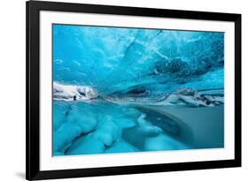 Ice cave below the Breidamerkurjokull Glacier, Iceland-David Noton-Framed Photographic Print