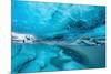 Ice cave below the Breidamerkurjokull Glacier, Iceland-David Noton-Mounted Photographic Print