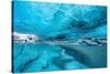 Ice cave below the Breidamerkurjokull Glacier, Iceland-David Noton-Stretched Canvas