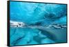 Ice cave below the Breidamerkurjokull Glacier, Iceland-David Noton-Framed Stretched Canvas