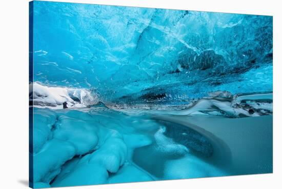 Ice cave below the Breidamerkurjokull Glacier, Iceland-David Noton-Stretched Canvas