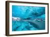 Ice cave below the Breidamerkurjokull Glacier, Iceland-David Noton-Framed Photographic Print