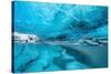 Ice cave below the Breidamerkurjokull Glacier, Iceland-David Noton-Stretched Canvas