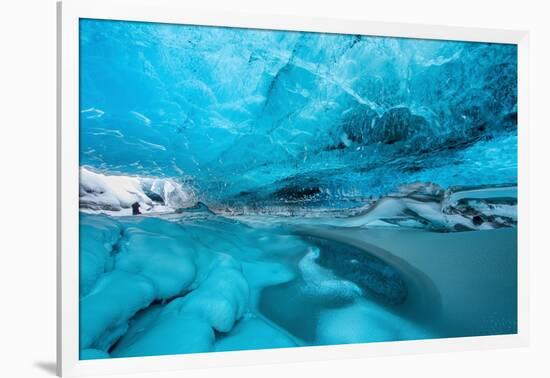 Ice cave below the Breidamerkurjokull Glacier, Iceland-David Noton-Framed Photographic Print