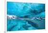 Ice cave below the Breidamerkurjokull Glacier, Iceland-David Noton-Framed Photographic Print