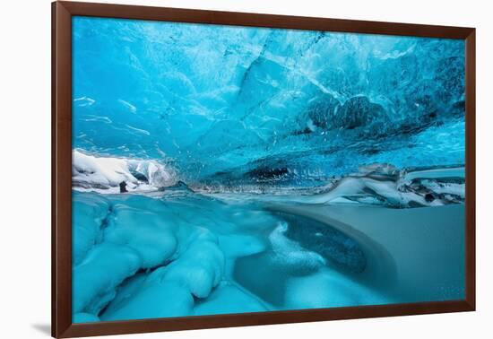 Ice cave below the Breidamerkurjokull Glacier, Iceland-David Noton-Framed Photographic Print