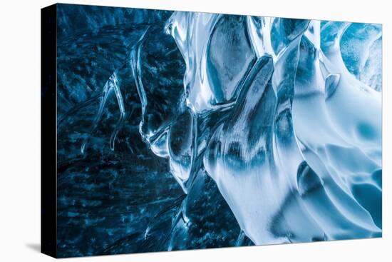 Ice cave below the Breidamerkurjokull Glacier, Iceland-David Noton-Stretched Canvas