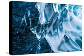 Ice cave below the Breidamerkurjokull Glacier, Iceland-David Noton-Stretched Canvas