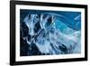 Ice cave beneath the Breidemerkurjokull glacier, Iceland-David Noton-Framed Photographic Print