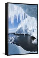 Ice Cave, Gerlache Strait, Antarctica-Paul Souders-Framed Stretched Canvas