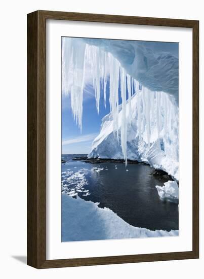 Ice Cave, Gerlache Strait, Antarctica-Paul Souders-Framed Photographic Print