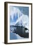 Ice Cave, Gerlache Strait, Antarctica-Paul Souders-Framed Photographic Print