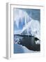 Ice Cave, Gerlache Strait, Antarctica-Paul Souders-Framed Photographic Print