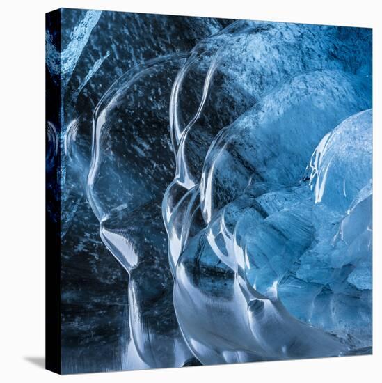 Ice Cave in the Glacier Breidamerkurjokull in Vatnajokull National Park-Martin Zwick-Stretched Canvas