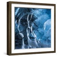 Ice cave in the glacier Breidamerkurjokull in Vatnajokull National Park.-Martin Zwick-Framed Photographic Print